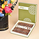 Graduation Hat Box Flowers and Chocolates