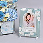 Its a Boy Flowers with Photo Frame