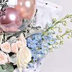 Get Well Soon Flowers n Balloon Bouquet