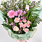 Pastel Pink Bouquet with Premium Tea Box