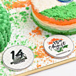 Indian And Pakistani Flag Cake Combo 4 Portion