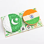 Indian And Pakistani Flag Cake Combo 8 Portion