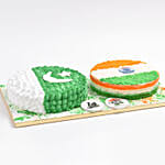 Indian And Pakistani Flag Cake Combo 8 Portion