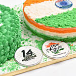 Indian And Pakistani Flag Cake Combo 8 Portion