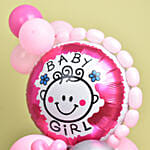 Baby Girl Balloons with Chocolates