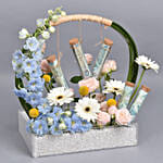 Flowers and Money Best Wishes Arrangement