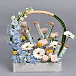 Flowers and Money Best Wishes Arrangement