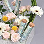 Flowers and Money Best Wishes Arrangement