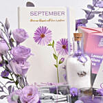 September Birthday Wishes Purple Hamper