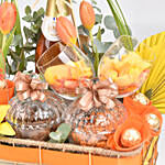 Birthday Joy Gift Basket with 3D lamp