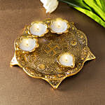 Designer Metailc Pooja Stand