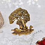 Beautiful Metal Ganesha Idol with Tree