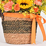 Vibrant Hues Flowers Basket