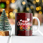 Personlize Red Merry Christmas Mug