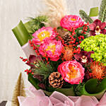 Merry and Bright Christmas Flowers Arrangement