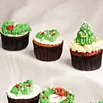 Tree And Wreath Cupcakes 12 Pcs