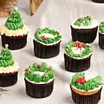 Tree And Wreath Cupcakes 12 Pcs