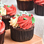 Santa'S Delightful Cupcakes 6 Pcs