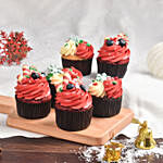 Santa'S Delightful Cupcakes 6 Pcs