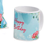 Birthday Wishes Flower Cushion n Mug