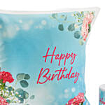 Birthday Wishes Flower Cushion n Mug