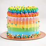 Exquisite Vanilla Rainbow Cake 12 Portion