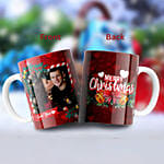 Personlize Red Merry Christmas Mug