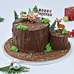 Wooden Shaped Chocolate Christmas Log Cake