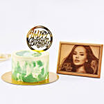 Blissful Birthday Memories Red Velvet Cake with Personalised Frame