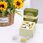 Sunflower Shine Basket And Chocolate