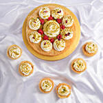 Kunafa Indulgence Cake with Cupcakes