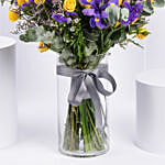 February Birthday Iris Flowers Arrangement