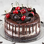 Delicate Black Forest Eggless Cake 16 Portion
