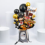 Graduation Congrats For Girls With Chocolates And Balloons