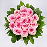 Beautiful Pink Roses Arrangement For Umrah Mubaraka