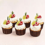 Eggless Vanilla Cupcakes 6 Pcs