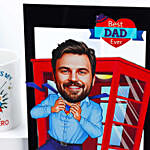 Dad Caricature Frame With Mug