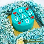 Love You Dad Cake And Flower Tray