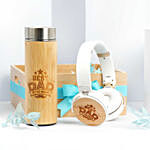 Bamboo Bottle and Headphone for Dad