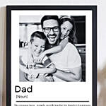 Affection For Dad Photo Frame