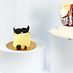 Fathers Day Mono Cake N Greeting Card