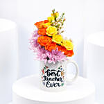 Best Teacher Flowers Mug