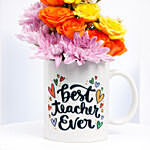 Best Teacher Flowers Mug