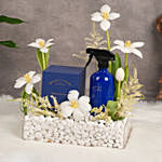 Wallace & Co Blue Gift Set with Dry Flowers