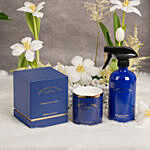 Wallace & Co Blue Gift Set with Dry Flowers