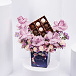 Birthday flowers with Premium Belgian Chocolates