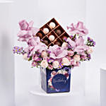 Birthday flowers with Premium Belgian Chocolates