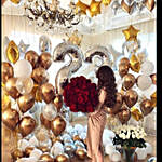 Flowers and Balloon Grand Wishes Room Decoration