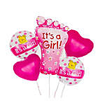 It's A Girl Foil Balloon Bouquet