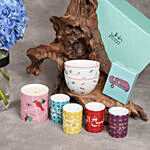 The Entertainer Gift Box With Cylindrical Glass Vase Floral Arrangment